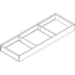 AMBIA-LINE Ramă, pentru LEGRABOX/MERIVOBOX Sertar, Oţel, NL=600 mm, Lăţime=200 mm, gri-orion mat