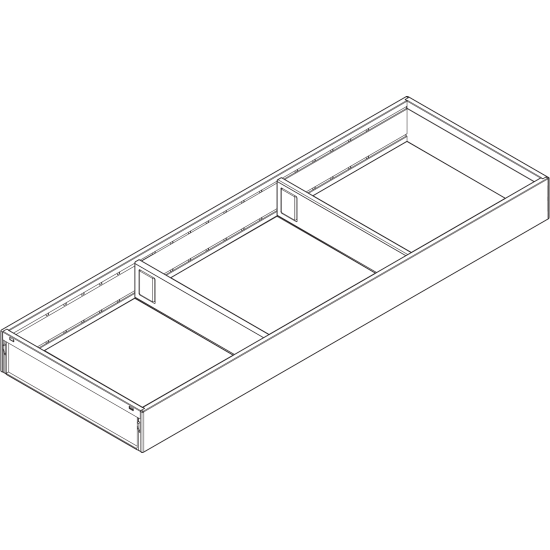 AMBIA-LINE Ramă, pentru LEGRABOX/MERIVOBOX Sertar, Oţel, NL=600 mm, Lăţime=200 mm, gri-orion mat
