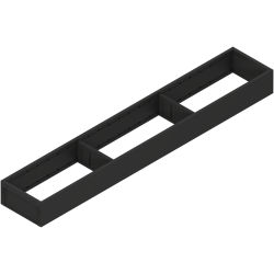 AMBIA-LINE Ramă, pentru LEGRABOX/MERIVOBOX Sertar, Oţel, NL=600 mm, Lăţime=100 mm, negru-carbon mat