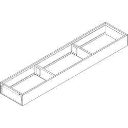 AMBIA-LINE Ramă, pentru LEGRABOX/MERIVOBOX Sertar, Oţel, NL=600 mm, Lăţime=100 mm, negru-carbon mat