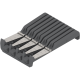 ORGA-LINE Suport de cuţite, pentru 4 cuţite mari şi 5 cuţite mici, Lăţime=177.5 mm, inox-periat/gri închis