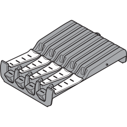 ORGA-LINE Suport de cuţite, pentru 4 cuţite mari şi 5 cuţite mici, Lăţime=177.5 mm, inox-periat/gri închis