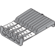 ORGA-LINE Suport de cuţite, pentru 4 cuţite mari şi 5 cuţite mici, Lăţime=177.5 mm, inox-periat/gri închis