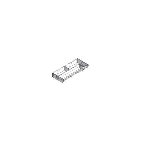 ORGA-LINE Set combinat (cu ocupare parţială), pentru TANDEMBOX Sertar, NL=450 mm, KB=1000 mm, Lăţime=200 mm, inox-periat/gri închis
