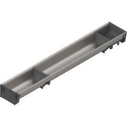 ORGA-LINE Set de casete (cu ocupare parţială), pentru TANDEMBOX Sertar, NL=650 mm, KB=600 mm, Lăţime=103 mm, inox-periat/gri închis