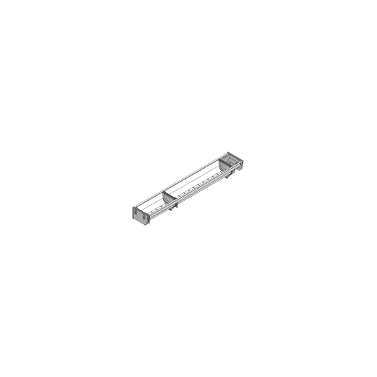 ORGA-LINE Set de casete (cu ocupare parţială), pentru TANDEMBOX Sertar, NL=650 mm, KB=600 mm, Lăţime=103 mm, inox-periat/gri închis