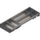 ORGA-LINE Set de casete (cu ocupare parţială), pentru TANDEMBOX Sertar, NL=550 mm, Lăţime=192 mm, inox-periat/gri închis
