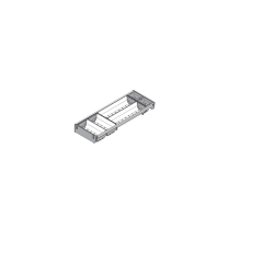 ORGA-LINE Set de casete (cu ocupare parţială), pentru TANDEMBOX Sertar, NL=550 mm, Lăţime=192 mm, inox-periat/gri închis