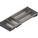 ORGA-LINE Set de casete (cu ocupare parţială), pentru TANDEMBOX Sertar, NL=500 mm, Lăţime=192 mm, inox-periat/gri închis