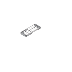 ORGA-LINE Set de casete (cu ocupare parţială), pentru TANDEMBOX Sertar, NL=500 mm, Lăţime=192 mm, inox-periat/gri închis