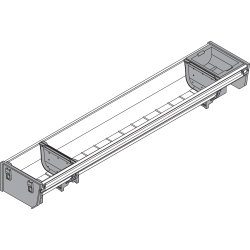 ORGA-LINE Set de casete (cu ocupare parţială), pentru TANDEMBOX Sertar, NL=550 mm, KB=900 mm, Lăţime=103 mm, inox-periat/gri închis
