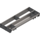 ORGA-LINE Set combinat (cu ocupare parţială), pentru TANDEMBOX Sertar, NL=550 mm, KB=1000 mm, Lăţime=200 mm, inox-periat/gri închis