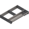 ORGA-LINE Set combinat (cu ocupare parţială), pentru TANDEMBOX Sertar, NL=450 mm, KB=600 mm, Lăţime=289 mm, inox-periat/gri închis