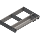 ORGA-LINE Set combinat (cu ocupare parţială), pentru TANDEMBOX Sertar, NL=450 mm, KB=600 mm, Lăţime=289 mm, inox-periat/gri închis