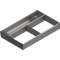 ORGA-LINE Set combinat (cu ocupare parţială), pentru TANDEMBOX Sertar, NL=500 mm, KB=800 mm, Lăţime=289 mm, inox-periat/gri închis