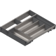ORGA-LINE Set combinat (cu ocupare parţială), pentru TANDEMBOX Sertar, NL=450 mm, KB=1000 mm, Lăţime=377 mm, inox-periat/gri închis