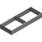 ORGA-LINE Set de compartimentare (cu ocupare parţială), pentru TANDEMBOX Sertar, NL=550 mm, KB=1000 mm, Lăţime=194 mm, inox-periat/gri închis
