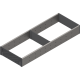 ORGA-LINE Set de compartimentare (cu ocupare parţială), pentru TANDEMBOX Sertar, NL=550 mm, KB=1000 mm, Lăţime=194 mm, inox-periat/gri închis