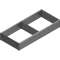 ORGA-LINE Set de compartimentare (cu ocupare parţială), pentru TANDEMBOX Sertar, NL=450 mm, KB=1000 mm, Lăţime=194 mm, inox-periat/gri închis