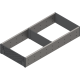 ORGA-LINE Set de compartimentare (cu ocupare parţială), pentru TANDEMBOX Sertar, NL=450 mm, KB=1000 mm, Lăţime=194 mm, inox-periat/gri închis