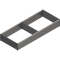 ORGA-LINE Set de compartimentare (cu ocupare parţială), pentru TANDEMBOX Sertar, NL=500 mm, KB=1200 mm, Lăţime=194 mm, inox-periat/gri închis