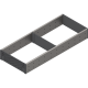 ORGA-LINE Set de compartimentare (cu ocupare parţială), pentru TANDEMBOX Sertar, NL=500 mm, KB=1200 mm, Lăţime=194 mm, inox-periat/gri închis