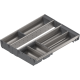 ORGA-LINE Set de casete (cu ocupare completă), pentru TANDEMBOX Sertar, NL=500 mm, KB=450 mm, inox-periat/gri închis