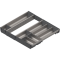 ORGA-LINE Set de casete (cu ocupare completă), pentru TANDEMBOX Sertar, NL=500 mm, KB=600 mm, inox-periat/gri închis