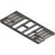 ORGA-LINE Set de casete (cu ocupare completă), pentru TANDEMBOX Sertar, NL=500 mm, KB=1200 mm, inox-periat/gri închis