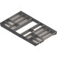 ORGA-LINE Set de casete (cu ocupare completă), pentru TANDEMBOX Sertar, NL=500 mm, KB=900 mm, inox-periat/gri închis