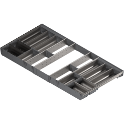 ORGA-LINE Set de casete (cu ocupare completă), pentru TANDEMBOX Sertar, NL=500 mm, KB=1000 mm, inox-periat/gri închis