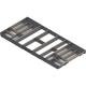 ORGA-LINE Set de casete (cu ocupare completă), pentru TANDEMBOX Sertar, NL=550 mm, KB=1200 mm, inox-periat/gri închis