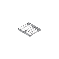 ORGA-LINE Set de casete (cu ocupare completă), pentru TANDEMBOX Sertar, NL=450 mm, KB=600 mm, inox-periat/gri închis