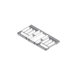 ORGA-LINE Set de casete (cu ocupare completă), pentru TANDEMBOX Sertar, NL=450 mm, KB=1000 mm, inox-periat/gri închis