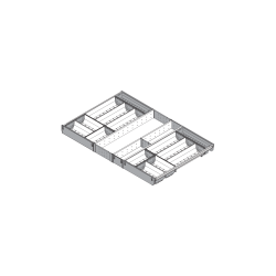 ORGA-LINE Set de casete (cu ocupare completă), pentru TANDEMBOX Sertar, NL=550 mm, KB=900 mm, inox-periat/gri închis