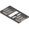 ORGA-LINE Set de casete (cu ocupare completă), pentru TANDEMBOX Sertar, NL=450 mm, KB=900 mm, inox-periat/gri închis