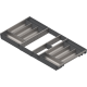 ORGA-LINE Set de casete (cu ocupare completă), pentru TANDEMBOX Sertar, NL=450 mm, KB=900 mm, inox-periat/gri închis
