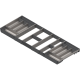 ORGA-LINE Set de casete (cu ocupare completă), pentru TANDEMBOX Sertar, NL=450 mm, KB=1200 mm, inox-periat/gri închis