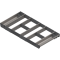 ORGA-LINE Set combinat (cu ocupare completă), pentru TANDEMBOX Sertar, NL=450 mm, KB=900 mm, inox-periat/gri închis