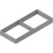 AMBIA-LINE Ramă, pentru MERIVOBOX Sertar, Oţel, NL=500 mm, Lăţime=200 mm, gri indiu mat