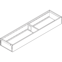 AMBIA-LINE Ramă, pentru LEGRABOX/MERIVOBOX Sertar, Oţel, NL=450 mm, Lăţime=100 mm, alb-mătase mat
