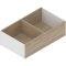 AMBIA-LINE Ramă, pentru LEGRABOX/MERIVOBOX Extragere cu front înalt, Design de lemn, de la NL=400 mm, Lăţime=218 mm, Stejar Bard./alb-mătase