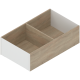 AMBIA-LINE Ramă, pentru LEGRABOX/MERIVOBOX Extragere cu front înalt, Design de lemn, de la NL=400 mm, Lăţime=218 mm, Stejar Bard./alb-mătase