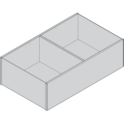 AMBIA-LINE Ramă, pentru LEGRABOX/MERIVOBOX Extragere cu front înalt, Design de lemn, de la NL=400 mm, Lăţime=218 mm, Stejar Bard./alb-mătase