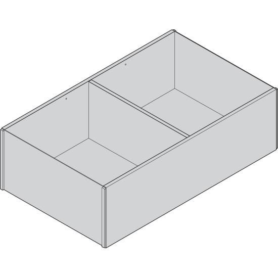 AMBIA-LINE Ramă, pentru LEGRABOX/MERIVOBOX Extragere cu front înalt, Design de lemn, de la NL=400 mm, Lăţime=218 mm, Stejar Bard./alb-mătase