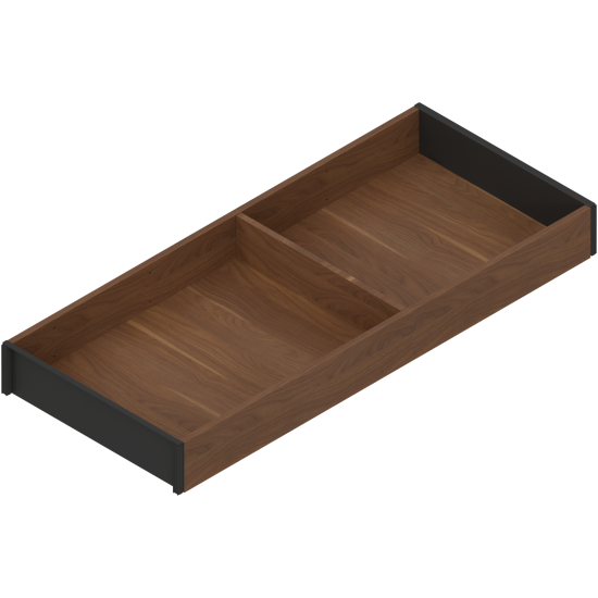 AMBIA-LINE Ramă, pentru LEGRABOX/MERIVOBOX Sertar, Design de lemn, NL=500 mm, Lăţime=200 mm, Nuc Tenn. / negru-carbon