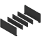 AMBIA-LINE Set pentru sticle, pentru LEGRABOX/MERIVOBOX, negru-carbon mat