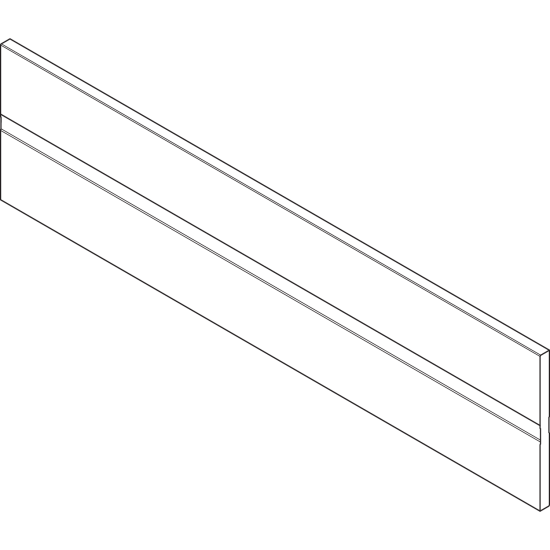 ORGA-LINE Profil de separator transversal, pentru TANDEMBOX Extragere cu front înalt, Lungime=1077 mm, aluminiu, R9006 gri aluminiu