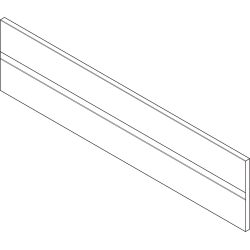 ORGA-LINE Profil de separator transversal, pentru TANDEMBOX Extragere cu front înalt, Lungime=1077 mm, aluminiu, în culoare 