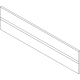 ORGA-LINE Profil de separator transversal, pentru TANDEMBOX Extragere cu front înalt, Lungime=1077 mm, aluminiu, în culoare 